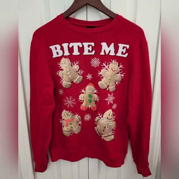 Holiday Gingerbread Man Pullover/Sweater Sweatshirt - Picture 2 of 14